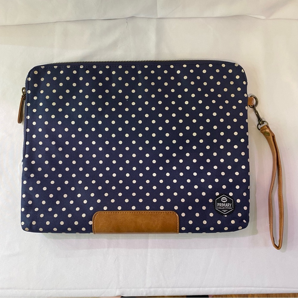 Primary Navy Polka Dot Laptop Bag